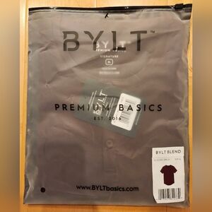 BYLT Short Sleeve Maroon Henley (size - XL)